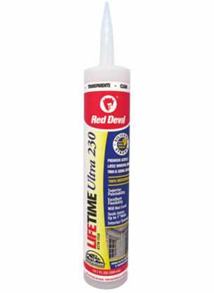 Picture of Red Devil 077712 Lifetime Ultra Premium Elastomeric Acrylic Latex Sealant, Clear, 10.1 oz, Pack of 12