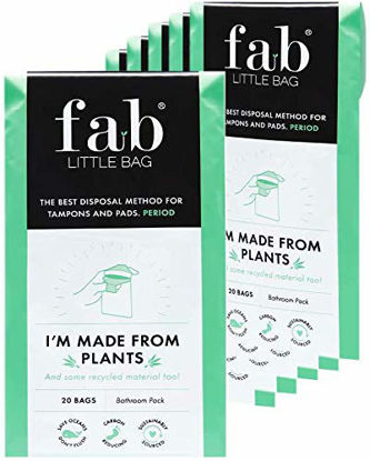 Picture of Fab Little Bag Sixer Plus Pack - 125 Sanitary Disposal Bags Plus Recyclable Refill Pack for Out and About (125 Pack)