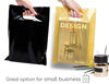 Picture of 200 Black and Gold Plastic Bags 100 Black and 100 Gold 1.5Mil 9"x12" Merchandise Bags Extra Thick Glossy Thank You Bags and Shopping Bags For Small Business with Die Cut Handles Retail Bags