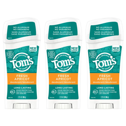 Picture of Tom's of Maine Long-Lasting Aluminum-Free Natural Deodorant for Women, Fresh Apricot, 2.25 oz. 3-Pack (Packaging May Vary)