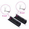 Picture of Lash Extensions D Curl 23mm FADLASH Volume Eyelash Extensions 0.07mm Easy Fanning Lashes Self Fanning Eyelashes Extension Supplies (0.07-D, 23mm)