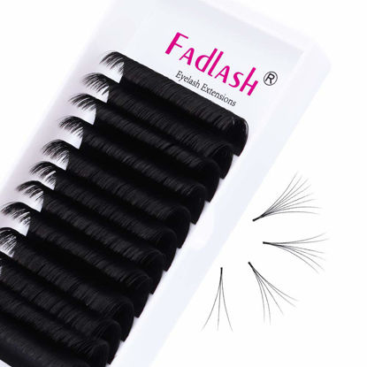 Picture of Lash Extension Supplies 20-25mm Volume Eyelash Extensions 0.07 C Curl Easy Fanning Volume Lashes Mixed Tray FADLASH Self Fanning Lashes (0.07-C, 20-25mm Mixed)