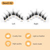 Picture of 14 Pairs Lash Clusters 196 PCS DIY Eyelash Extension C Curl Cluster Lashes Individual Lashes Cluster Lashes Wisps Reusable Eyelash Segments Professional Makeup for Self-application (Devil 02-C)