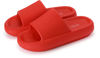 Picture of Joomra Unisex Pillow Shower Slides Slippers for Women Mens Massage Foam Cushion Home Non Slip Ladies House Pool Beach Spa House Garden Sandals for Female Male Sandles Red 48-49