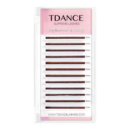 Picture of TDANCE Colorful lashes extension C Curl 0.07mm Thickness Semi Permanent Individual Eyelash Extensions Volume Lashes Professional Salon Use Mixed 10-17mm Length In One Tray (White,C-0.07,10-17mm)