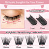 Picture of Lash Clusters 72 Pcs Cluster Lashes Volume 3D Effect Individual Lashes DIY Eyelash Extension Super Thin Band Reusable Soft & Comfortable Dramtic Look (Keen-D-10-16mix)