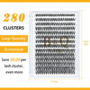 Picture of Lash Clusters 50D-0.07D-15mm B&Q LASH Individual Lashes 280 Clusters False Eyelash 30D 40D 50D Lash Clusters Extensions Individual Lashes Cluster DIY Eyelash Extensions at Home (50D-0.07D,15mm)