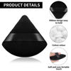 Picture of Sibba 12 Pieces Triangle Powder Puffs Face Cosmetic Powder Puff Washable Reusable Soft Plush Powder Sponge Makeup Foundation Sponge for Face Body Loose Powder Wet Dry Makeup Tool