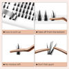 Picture of 14 Pairs Lash Clusters 196 PCS DIY Eyelash Extension D Curl Cluster Lashes Individual Lashes Cluster Lashes Wisps Reusable Eyelash Segments Professional Makeup for Self-application (Devil 04-D Curl)