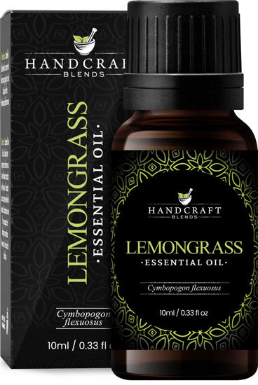 Picture of Handcraft Lemongrass Essential Oil - 100% Pure and Natural - Premium Therapeutic Essential Oil for Diffuser and Aromatherapy - 0.33 Fl Oz