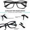 Picture of hunsquer Blue Light Blocking Glasses - Women/Men 3Pack Computer Reading Gaming Anti Eyestrain Blue Light Glasses Non Prescription (8068 black+toumin+mi)