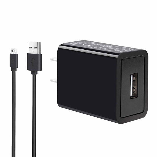 Picture of 10W Power Adapter Fast Charger 6.5Ft Cable for Charging Paperwhite 7 8 9 10 11,Oasis,Voyage,E-Reader,DX,Keyboard,Touch(2nd-11th Gen),Fire HD,HDX Tablet