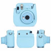 Picture of Phetium Instant Camera Case Compatible with Instax Mini 11,PU Leather Bag with Pocket and Adjustable Shoulder Strap (Sky Blue)