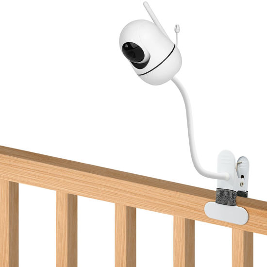 Picture of Baby Monitor Mount Compatible with HelloBaby HB65/HB66/HB248,ANMEATE SM935E Baby Monitor Camera 15.7 inches Flexible Clip Clamp Mount Long Gooseneck Arm, Baby Monitors Holder Without Tools