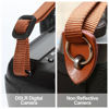 Picture of PADWA Brown Japanese Printed Camera Strap - Double Layer Cowhide Ends,2" Pure Cotton Woven Camera Straps, Adjustable Vintage Neck & Shoulder Strap for All DSLR Cameras,Great Gift for Photographers