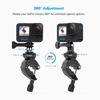 Picture of Sametop Handlebar Clamp Mount Motorcycle Bike Pole Mount Compatible with GoPro Hero 11 10 9 8 7 6 5 Session DJI Action Cameras - 360 Degree Rotation