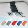 Picture of Sunglass Holder for Car Visor Sunglasses Clip Magnetic Leather Glasses Eyeglass Holder Truck Car Interior Accessories Universal for Woman Man -Black