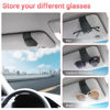 Picture of Sunglass Holder for Car Visor Sunglasses Clip Magnetic Leather Glasses Eyeglass Holder Truck Car Interior Accessories Universal for Woman Man -Black