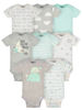 Picture of Gerber Baby 8-Pack Short Sleeve Onesies Bodysuits, Elephants, 3-6 Months