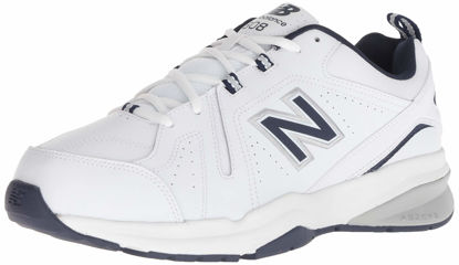 Picture of New Balance Men's 608 V5 Casual Comfort Cross Trainer, White/Navy, 7.5 X-Wide