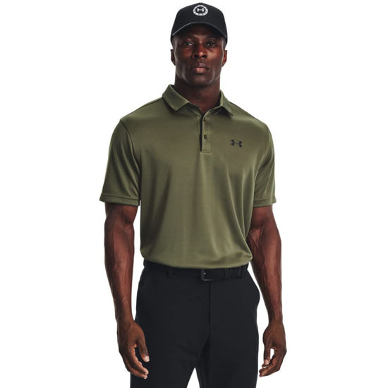 Picture of Under Armour Men's Tech Golf Polo , (390) Marine OD Green / / Black , 4X-Large