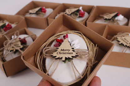 Picture of Pack of 10 Christmas Handmade Soap Gift Decorations, Vegan Scented Soap Christmas Gifts (Christmas Tree Tag)