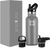 Picture of IRON °FLASK Sports Water Bottle - 16 oz, 3 Lids (Straw Lid) - Leak Proof, Durable Double Walled Stainless Steel - Gym Bottles for Men, Women & Kids - Insulated Thermos, Hot & Cold Hiking Canteen