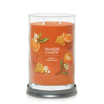 Picture of Yankee Candle Honey Clementine Scented, Signature 20oz Large Tumbler 2-Wick Candle, Over 60 Hours of Burn Time