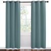 Picture of NICETOWN Modern Blackout Curtains Noise Reducing, Greyish Blue, 2 Panels, W42 x L78 -Inch, Thermal Insulated and Privacy Room Darkening Drape Panels for Boy's Guest Room Door Small Short Window