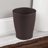 Picture of mDesign Round Plastic Bathroom Garbage Can, 1.25 Gallon Wastebasket, Garbage Bin, Trash Can for Bathroom, Bedroom, and Kids Room - Small Bathroom Trash Can - Fyfe Collection - Dark Brown