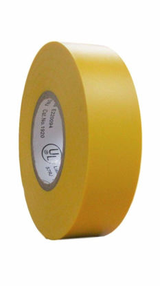 Picture of TradeGear Colored Electrical Tape - PVC General Purpose - Waterproof, Flame Retardant, Rubber Based Adhesive, UL Listed - Rated for Max. 600V and 80oC Use - 60’ x 3/4" x 0.07" (1 Pk Yellow)