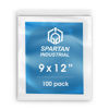 Picture of SPARTAN INDUSTRIAL - 9inch X 12inch (100 Count) 2 Mil Clear Reclosable Zip Plastic Poly Bags with Resealable Lock Seal Zipper