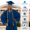 Picture of Graduation Honor Cord - Kelly/LT Blue - Every School Color Available - Made in USA - by Tassel Depot