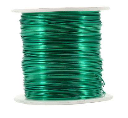 Picture of Mandala Crafts Anodized Aluminum Wire for Sculpting, Armature, Jewelry Making, Gem Metal Wrap, Garden, Colored and Soft, 1 Roll(20 Gauge, Kelly Green)