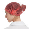 Picture of ProtectX Disposable Bouffant (Hair Net) Caps Hair Head Cover Nets 21” (Red 100 pack)