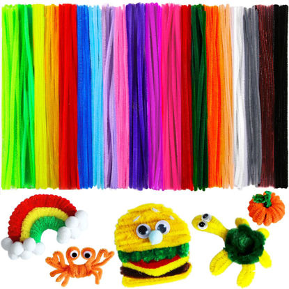 Picture of 200psc 20colors, Pipe Cleaners, Chenille Stems, Pipe Cleaners for Crafts, Pipe Cleaner Crafts, Art and Craft Supplies,…