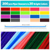 Picture of 200psc 20colors, Pipe Cleaners, Chenille Stems, Pipe Cleaners for Crafts, Pipe Cleaner Crafts, Art and Craft Supplies,…