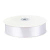 Picture of Solid Color Double Faced White Satin Ribbon 1" X 50 Yards, Ribbons Perfect for Crafts, Wedding Decor, Bow Making, Sewing, Gift Package Wrapping and More