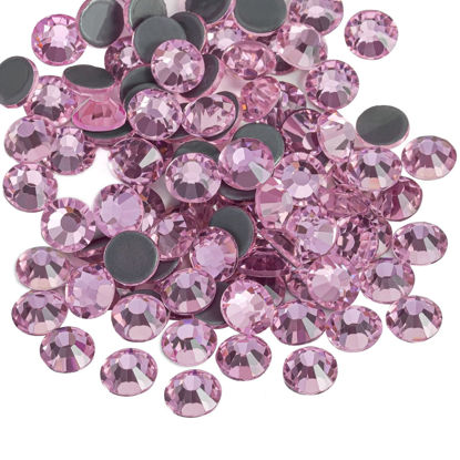 Picture of Beadsland Hotfix Rhinestones, 1440pcs Flatback Crystal Rhinestones for Crafts Clothes DIY Decorations, Light Pink, SS12, 3.0-3.2mm