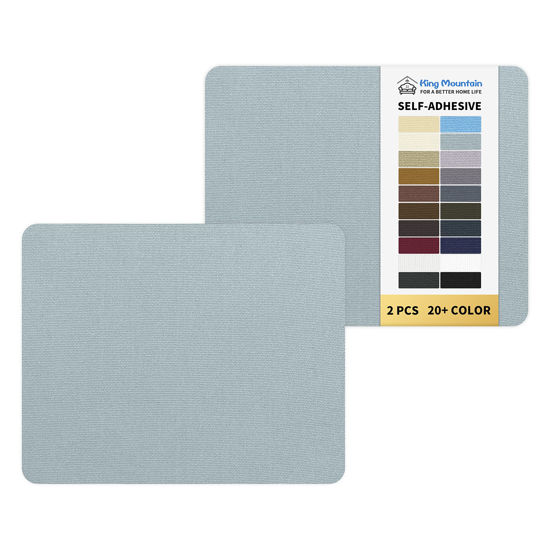 Picture of Canvas Repair Patch 9 x11 Inch 2 Pcs Self-Adhesive Fabric Patch for Sofas, Tents, Furniture,Tote Bags, Car Seats.(Light Grey-1)