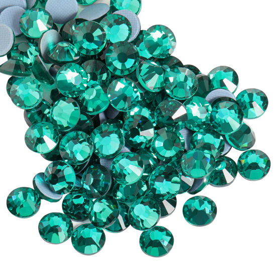 Picture of Beadsland Hotfix Rhinestones, 2880pcs Flatback Crystal Rhinestones for Crafts Clothes DIY Decoration,Blue Zircon, SS6, 1.9-2.1mm