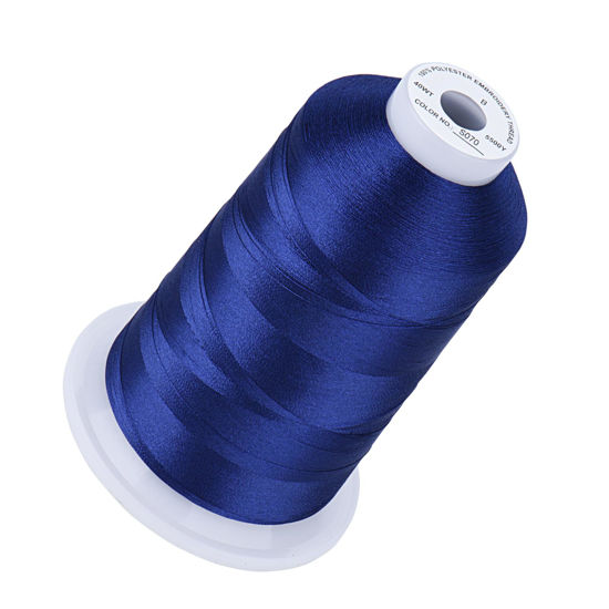 Picture of Simthread Embroidery Thread Indigo Blue S070 5500 Yards, 40wt 100% Polyester for Brother, Babylock, Janome, Singer, Pfaff, Husqvarna, Bernina Machine