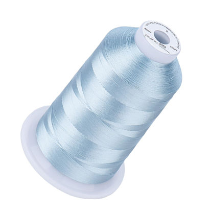 Picture of Simthread Embroidery Thread Powder Blue S059 5500 Yards, 40wt 100% Polyester for Brother, Babylock, Janome, Singer, Pfaff, Husqvarna, Bernina Machine