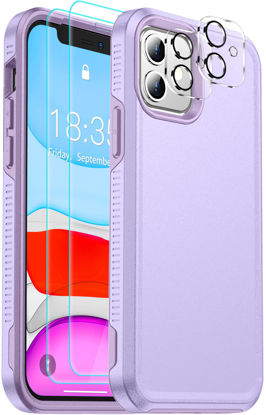 Picture of SPIDERCASE Shockproof for iPhone 11 Case,[10 FT Military Grade Drop Protection],with 2 pcs[Tempered Glass Screen Protector+Camera Lens Protector] Heavy Duty Protective Phone Case,Purple