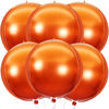 Picture of KatchOn, Burnt Orange Balloons, 22 Inch - Pack of 6 | Metallic Orange Balloons | Orange Mylar Balloons, Graduation Decorations | Orange Foil Balloons, Basketball Decorations | Orange Metallic Balloons