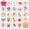 Picture of Arme Animal Stickers Pack, 400 PCS Cute Stickers for Waterbottles, Laptop Stickers for Computer Skateboad Phone Notebooks， Large Colorful Vinyl Waterproof Stickers for Kids Teens Girls Boys