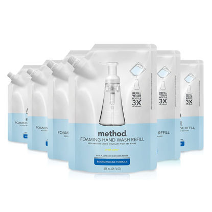 Picture of Method Foaming Hand Soap Refill, Sweet Water, 28 Fl oz, 6 pack, Packaging May Vary