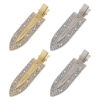 Picture of 4pcs Rhinestone No Bend Hair Clips- Metal Shiny Styling Diamond Cut Pin Clip No Dent No Crease Hair Clips Bling Curl Pin Barrette for Women Girls Makeup Hairstyle Application (Silvery& Gold)