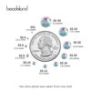 Picture of beadsland Flat Back Crystal Rhinestones Round Gems, Blue Moonlight (4.6-4.8mm) SS20/1440pcs