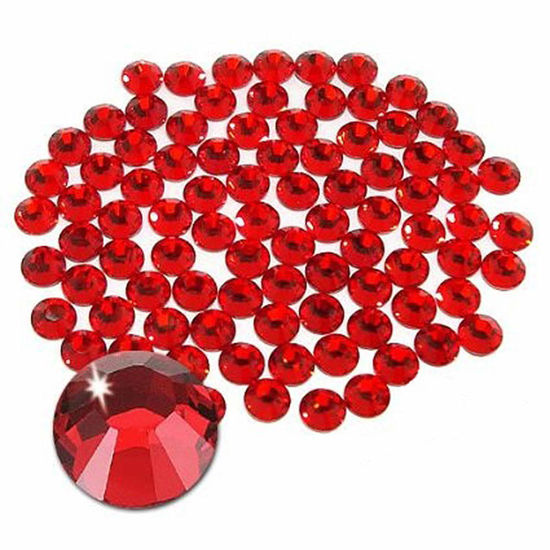 Picture of Jollin Glue Fix Crystal Flatback Rhinestones Glass Diamantes Gems for Nail Art Crafts Decorations Clothes Shoes(ss3 2880pcs, Siam)